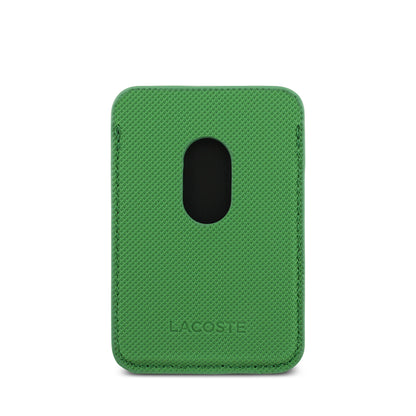 iPhone 17 Air Kılıf Lacoste Orjinal Lisanslı M-safe Şarj Özellikli PU Pike Desenli Metal Logolu Kartlıklı Kapak