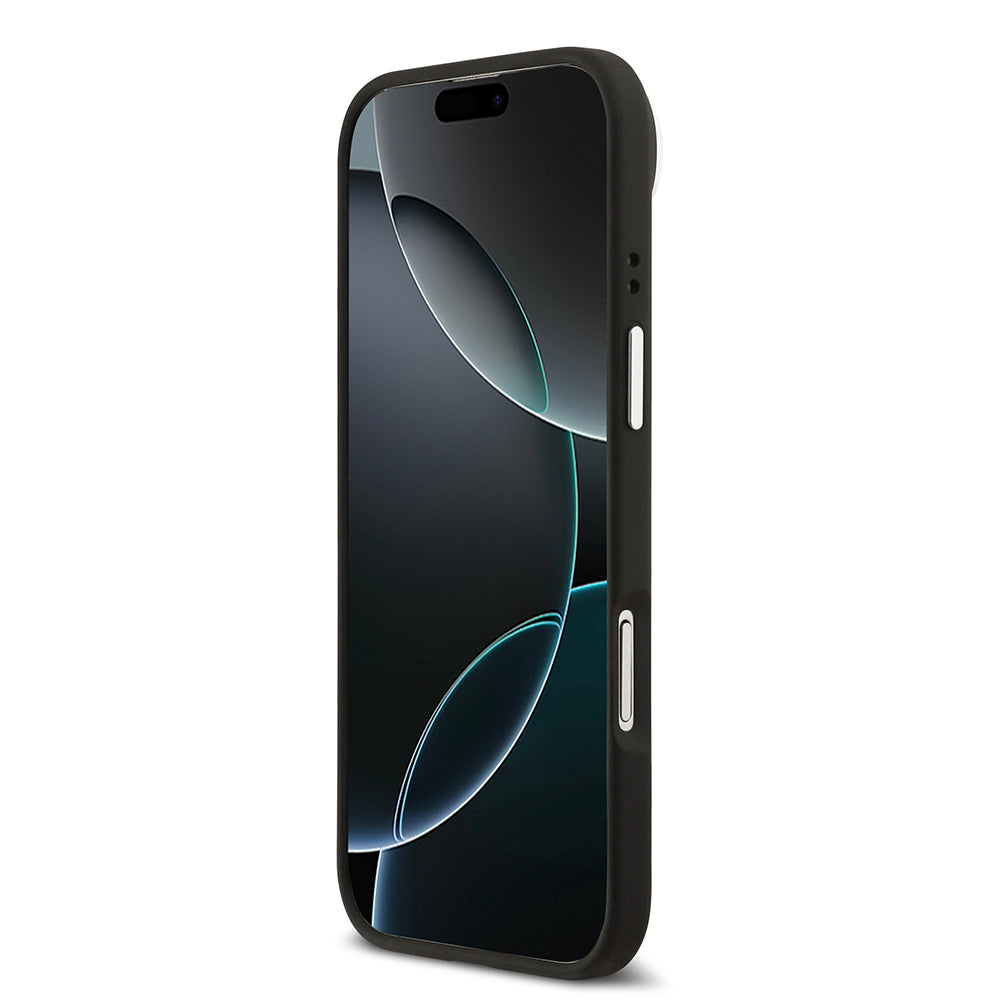 iPhone 17 Air Kılıf Lacoste Orjinal Lisanslı M-safe Şarj Özellikli PU Pike Desenli Standlı Metal Logolu Kapak