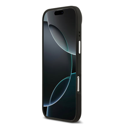 iPhone 17 Air Kılıf Lacoste Orjinal Lisanslı M-safe Şarj Özellikli PU Pike Desenli Standlı Metal Logolu Kapak