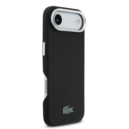 Apple iPhone 17 Air Kılıf Lacoste Orjinal Lisanslı M-Safe Şarj Özellikli PVC Pike Desenli Arka Yüzey İkonik Timsah Dokuma Logolu Kapak