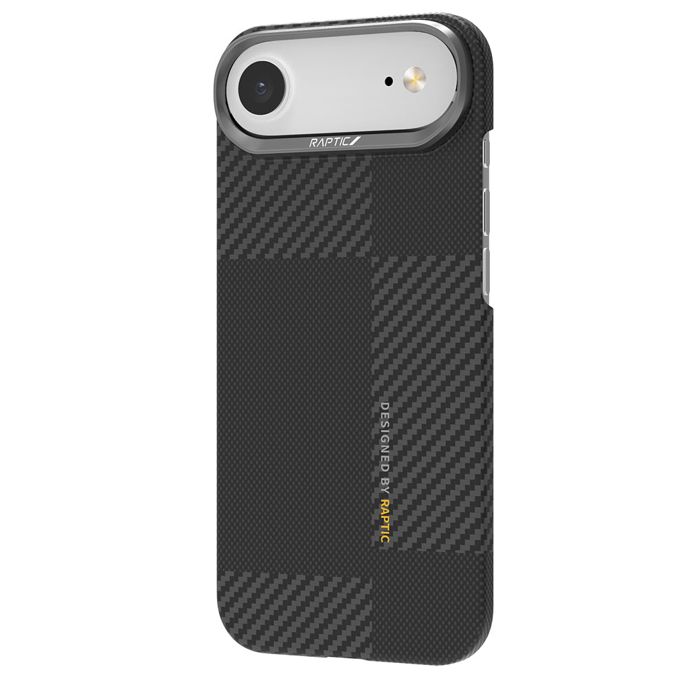 iPhone 17 Air Kılıf M-safe Şarj Özellikli 600D Metal Kamera Çerçeveli Raptic Aramid Fiber Geotik Serisi Kapak