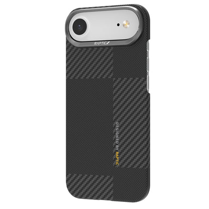 iPhone 17 Air Kılıf M-safe Şarj Özellikli 600D Metal Kamera Çerçeveli Raptic Aramid Fiber Geotik Serisi Kapak