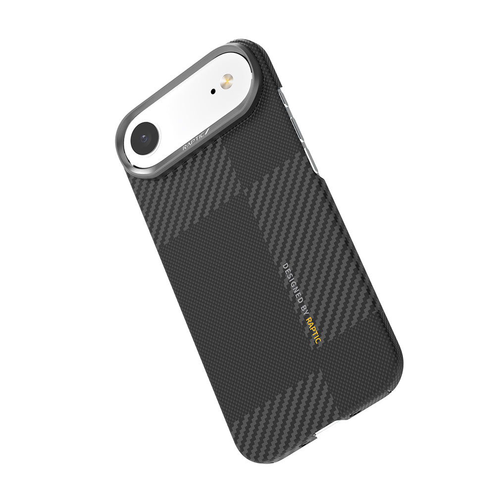 iPhone 17 Air Kılıf M-safe Şarj Özellikli 600D Metal Kamera Çerçeveli Raptic Aramid Fiber Geotik Serisi Kapak