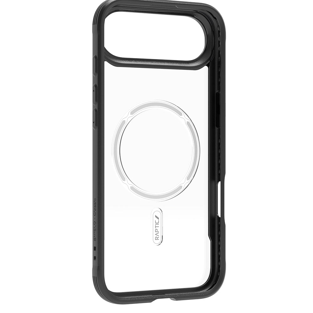 iPhone 17 Air Kılıf M-safe Şarj Özellikli Airbagli Raptic Shield Serisi Şeffaf Arka Yüzey Kapak