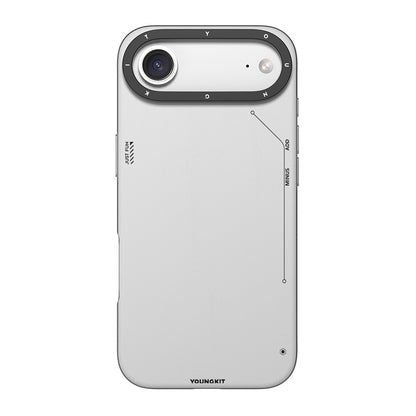 iPhone 17 Air Kılıf M-safe Şarj Özellikli Basit Mat Deri Desenli Youngkit Tech Fashion Serisi Kapak