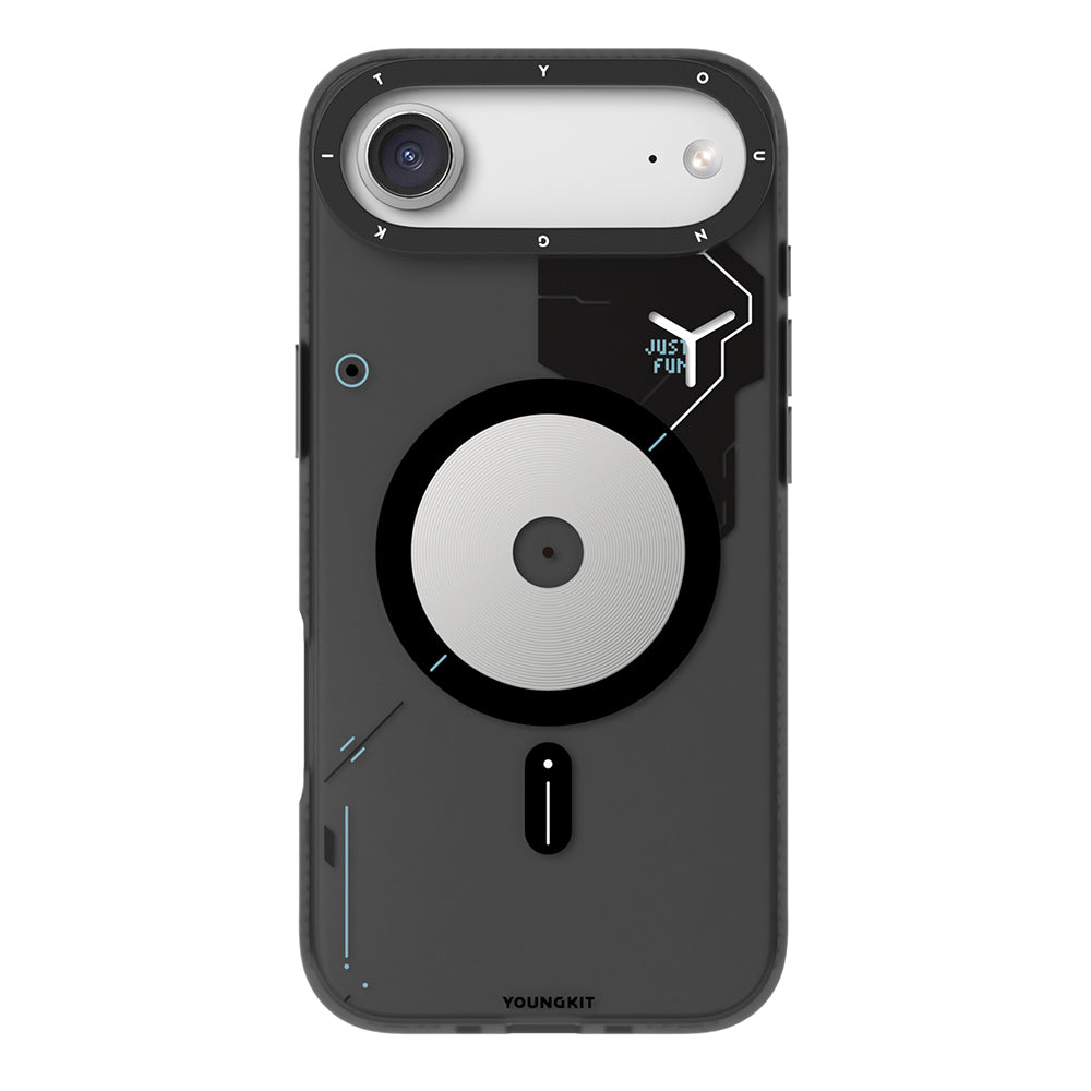 iPhone 17 Air Kılıf M-safe Şarj Özellikli Disk Desenli Youngkit Disc Battle Kapak