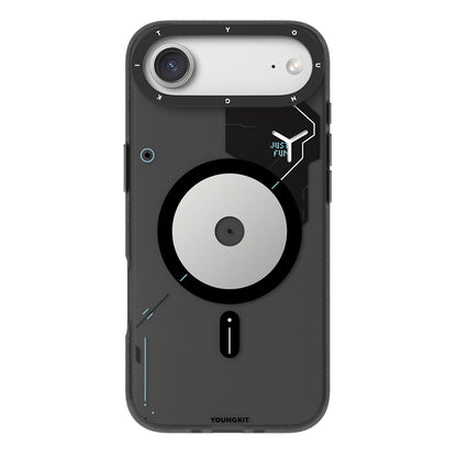 iPhone 17 Air Kılıf M-safe Şarj Özellikli Disk Desenli Youngkit Disc Battle Kapak