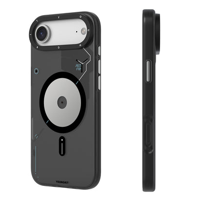 iPhone 17 Air Kılıf M-safe Şarj Özellikli Disk Desenli Youngkit Disc Battle Kapak