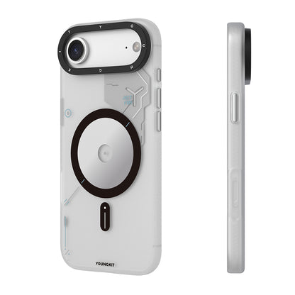 iPhone 17 Air Kılıf M-safe Şarj Özellikli Disk Desenli Youngkit Disc Battle Kapak