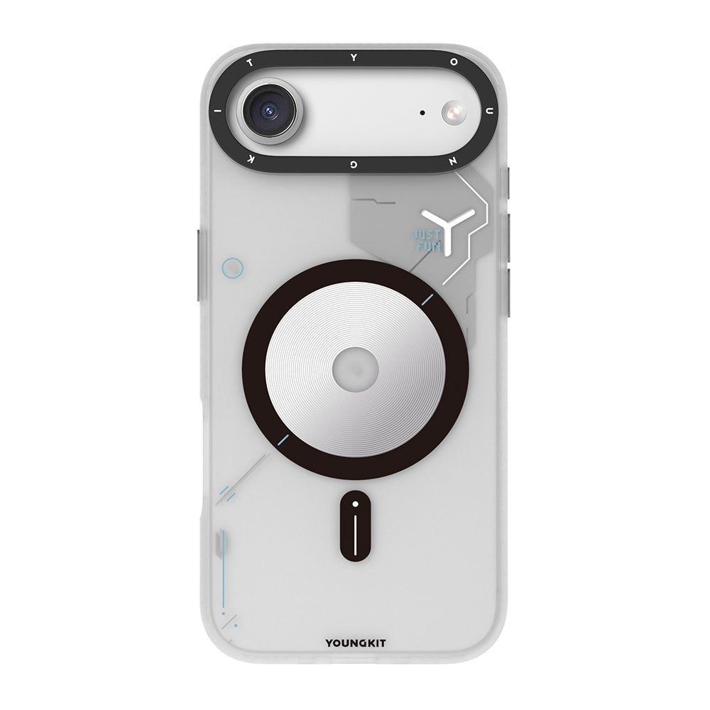 iPhone 17 Air Kılıf M-safe Şarj Özellikli Disk Desenli Youngkit Disc Battle Kapak