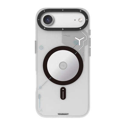 iPhone 17 Air Kılıf M-safe Şarj Özellikli Disk Desenli Youngkit Disc Battle Kapak