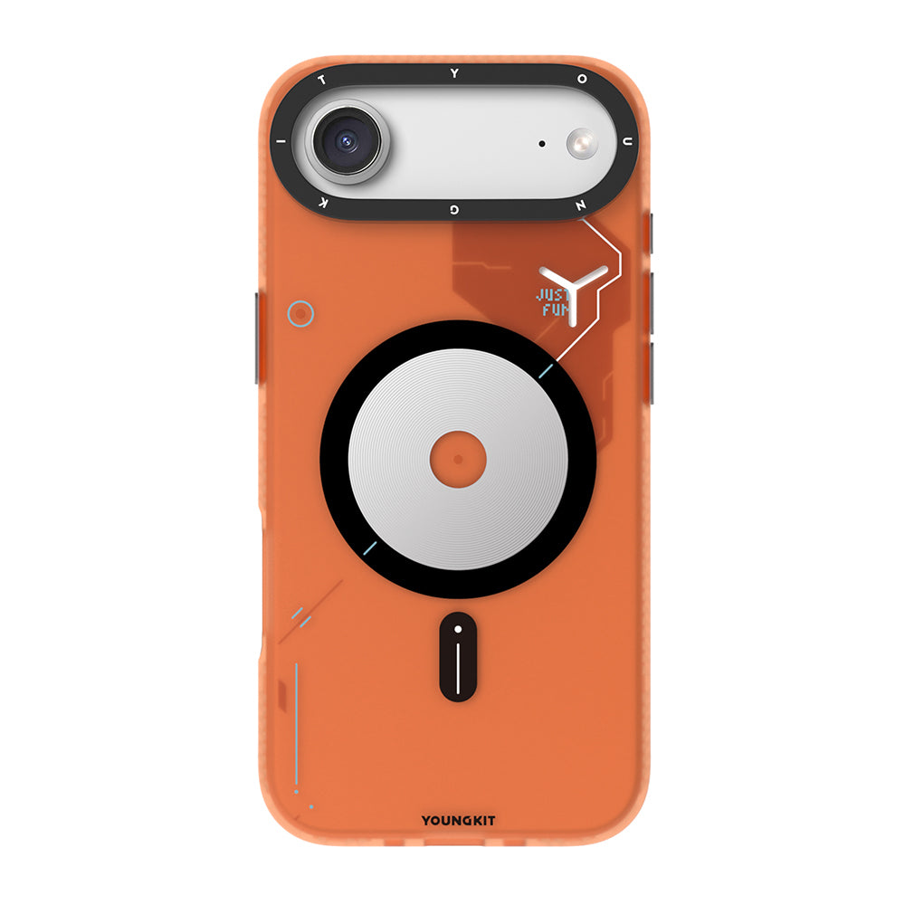 iPhone 17 Air Kılıf M-safe Şarj Özellikli Disk Desenli Youngkit Disc Battle Kapak