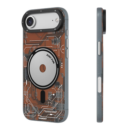 iPhone 17 Air Kılıf M-safe Şarj Özellikli Kamera Denetim Butonlu Youngkit Technology Serisi Kapak
