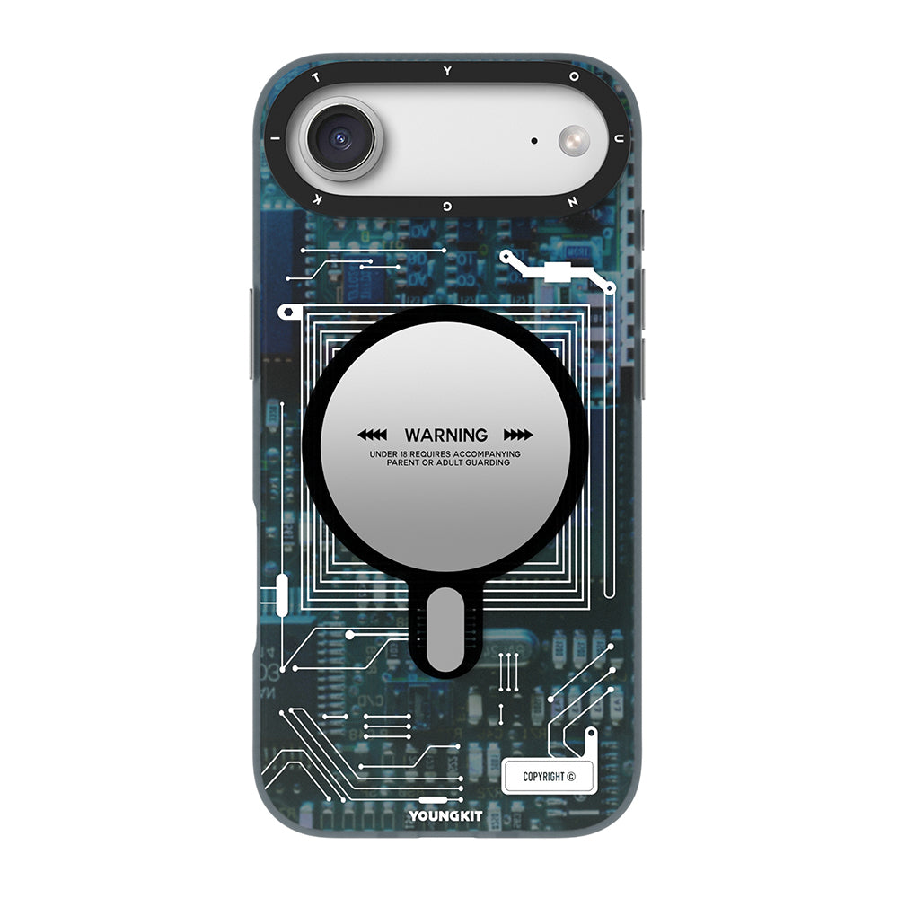 iPhone 17 Air Kılıf M-safe Şarj Özellikli Kamera Denetim Butonlu Youngkit Technology Serisi Kapak