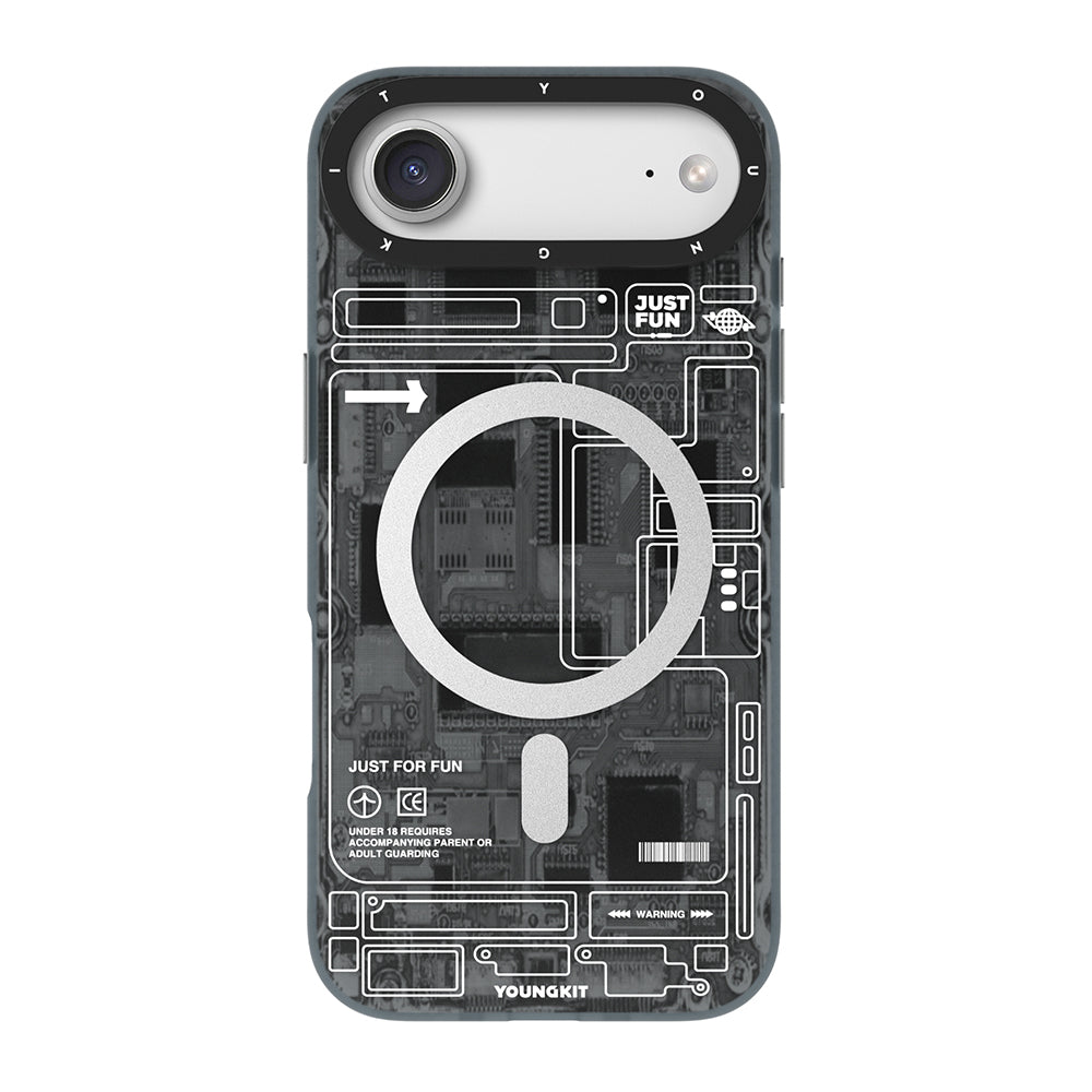 iPhone 17 Air Kılıf M-safe Şarj Özellikli Kamera Denetim Butonlu Youngkit Technology Serisi Kapak