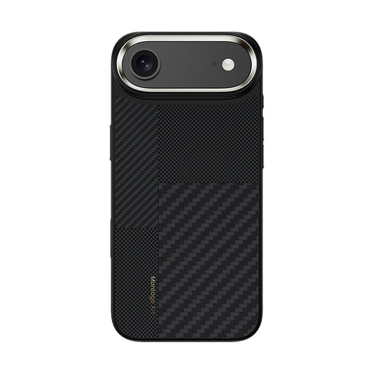 iPhone 17 Air Kılıf M-safe Şarj Özellikli Karbon Fiber Benks Montage Hybrid ArmorPro Kevlar Kapak