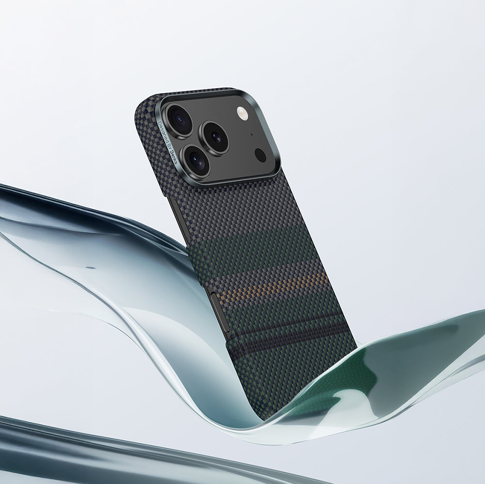 iPhone 17 Air Kılıf M-safe Şarj Özellikli Karbon Fiber Tasarımlı Benks Aurora ArmorAir Kevlar Kapak