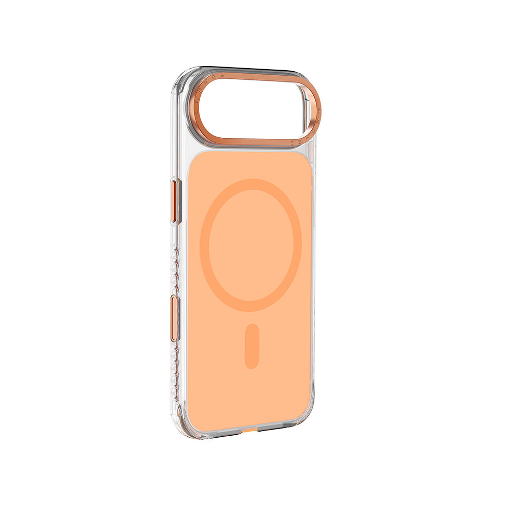 iPhone 17 Air Kılıf M-safe Şarj Özellikli Metal Kamera Çerçeveli Airbag Tasarımlı Lenyes CK221 Sert PC Kapak