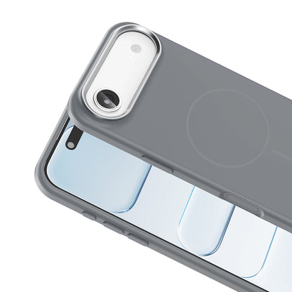 Apple iPhone 17 Air Kılıf M-Safe Şarj Özellikli Metal Kamera Çerçeveli Zore Edi Silikon Kapak