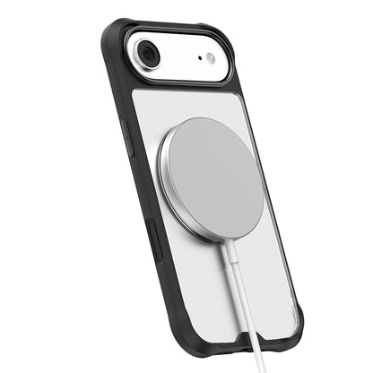 iPhone 17 Air Kılıf M-safe Şarj Özellikli Parmak Ring Standlı Airbag Tasarımlı Mutural Obsidian Serisi Kapak