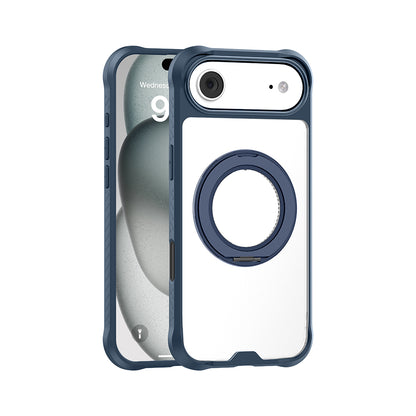 iPhone 17 Air Kılıf M-safe Şarj Özellikli Parmak Ring Standlı Airbag Tasarımlı Mutural Obsidian Serisi Kapak
