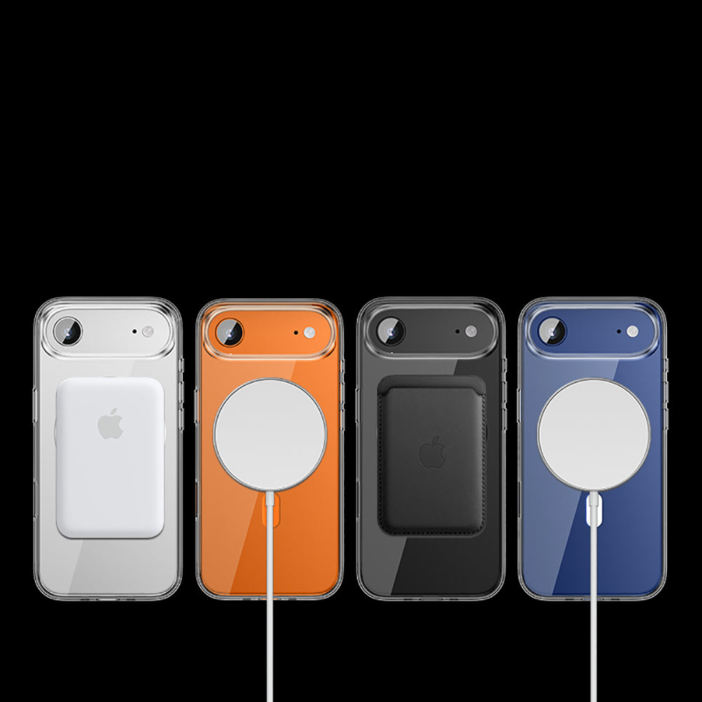 iPhone 17 Air Kılıf M-safe Şarj Özellikli Transparan Sert PC Wlons Pita Kapak