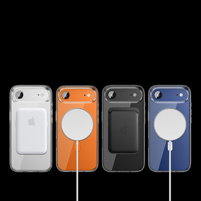 iPhone 17 Air Kılıf M-safe Şarj Özellikli Transparan Sert PC Wlons Pita Kapak