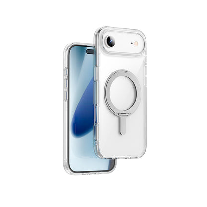 iPhone 17 Air Kılıf M-safe Şarj Özellikli Wiwu MCC-201 iShield Ultra Serisi Standlı Crystal Sert PC Kapak