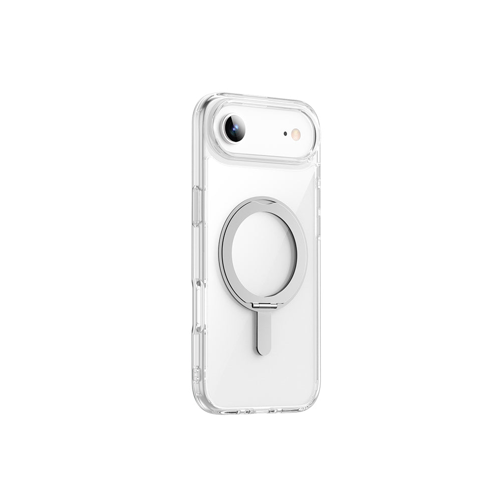 iPhone 17 Air Kılıf M-safe Şarj Özellikli Wiwu MCC-201 iShield Ultra Serisi Standlı Crystal Sert PC Kapak