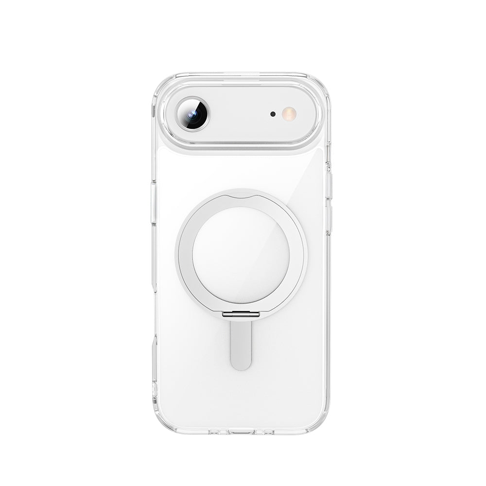 iPhone 17 Air Kılıf M-safe Şarj Özellikli Wiwu MCC-201 iShield Ultra Serisi Standlı Crystal Sert PC Kapak