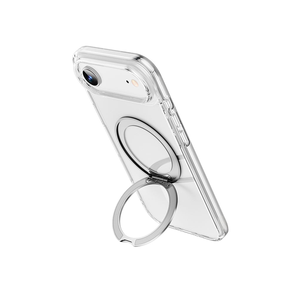 iPhone 17 Air Kılıf M-safe Şarj Özellikli Wiwu MCC-201 iShield Ultra Serisi Standlı Crystal Sert PC Kapak