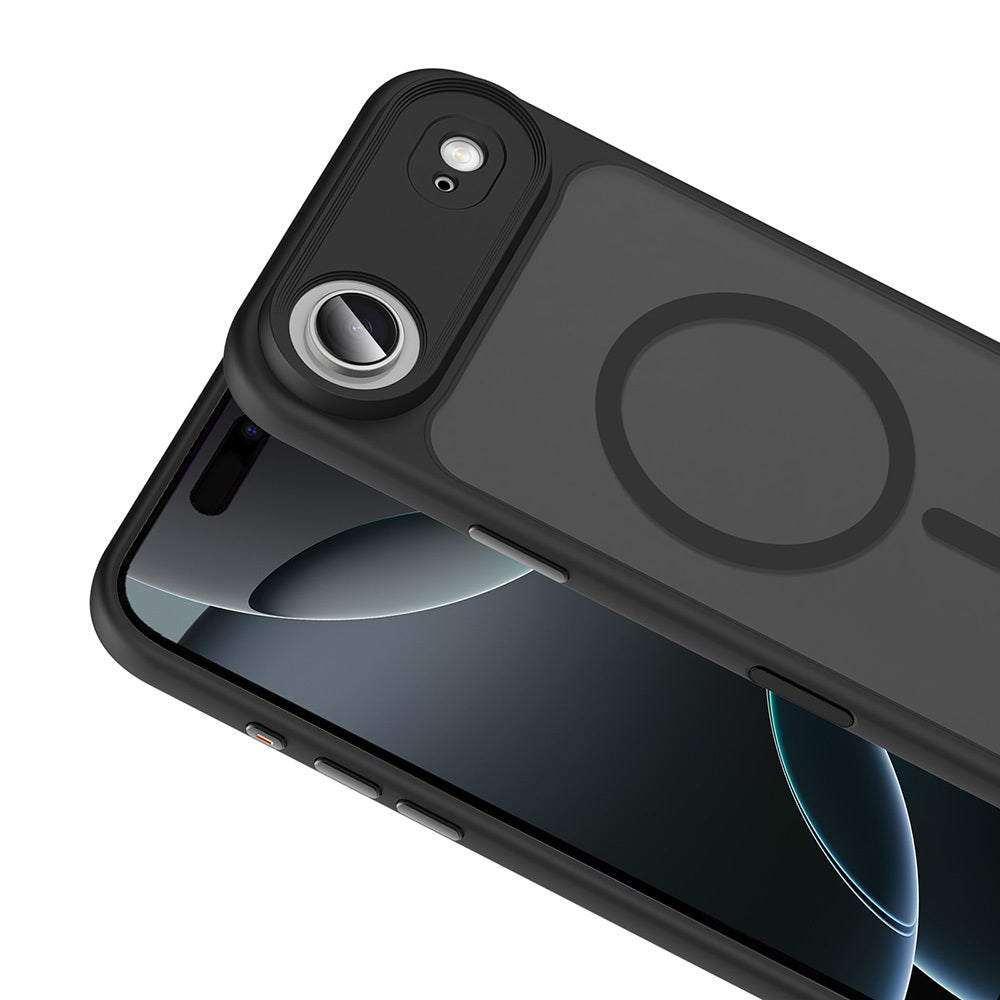Apple iPhone 17 Air Kılıf Mat Arka Yüzey Wireless Şarj Özellikli Zore Flet M-safe Kapak