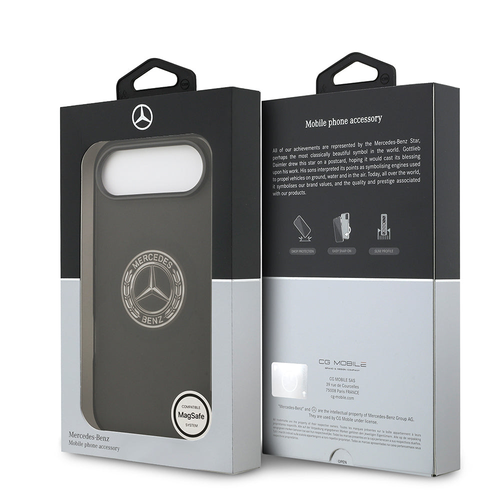 iPhone 17 Air Kılıf Mercedes Benz Orjinal Lisanslı M-safe Şarj Özellikli Buzlu PC Nostaljik Yıldız Dizayn Kapak