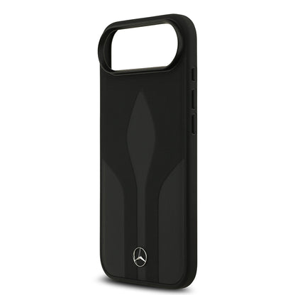 iPhone 17 Air Kılıf Mercedes Benz Orjinal Lisanslı M-safe Şarj Özellikli Dokulu Desenli Deri Kapak