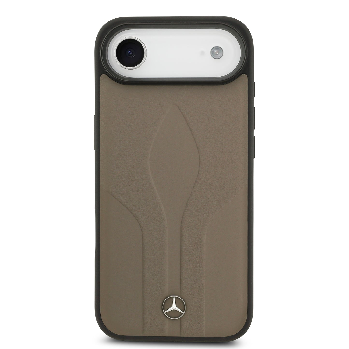 iPhone 17 Air Kılıf Mercedes Benz Orjinal Lisanslı M-safe Şarj Özellikli Dokulu Desenli Deri Kapak
