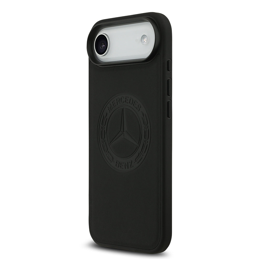 iPhone 17 Air Kılıf Mercedes Benz Orjinal Lisanslı M-safe Şarj Özellikli Hakiki Deri Nostaljik Yıldız Dizayn Kapak