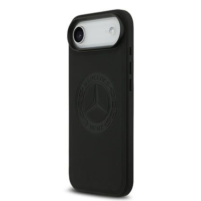 iPhone 17 Air Kılıf Mercedes Benz Orjinal Lisanslı M-safe Şarj Özellikli Hakiki Deri Nostaljik Yıldız Dizayn Kapak