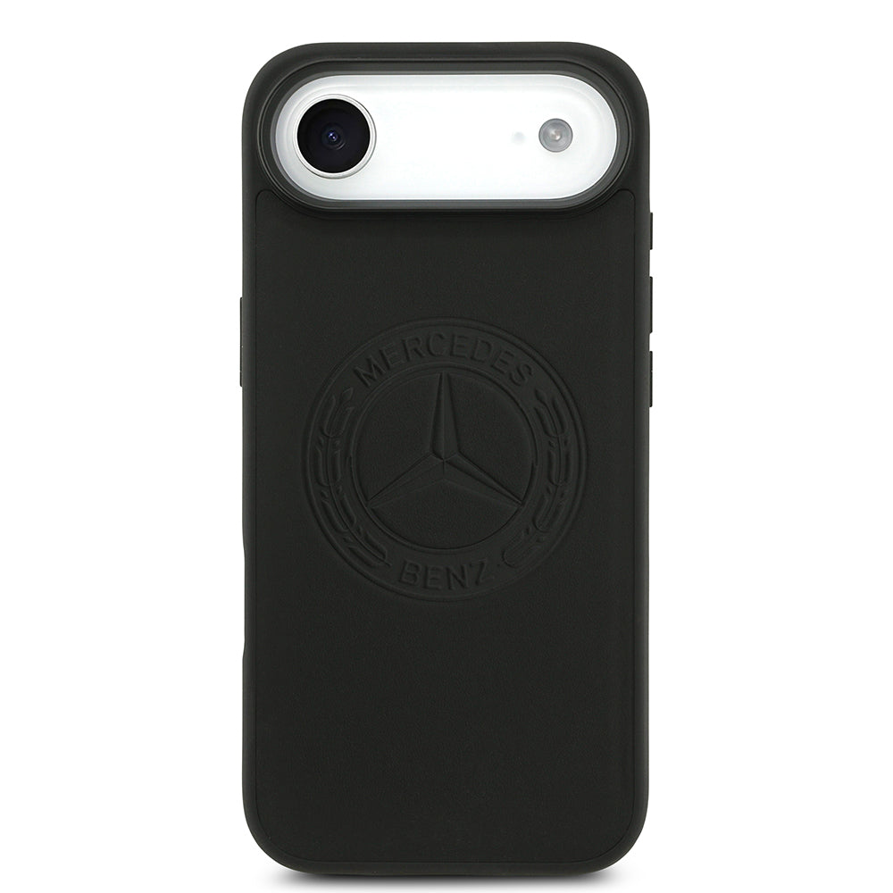 iPhone 17 Air Kılıf Mercedes Benz Orjinal Lisanslı M-safe Şarj Özellikli Hakiki Deri Nostaljik Yıldız Dizayn Kapak