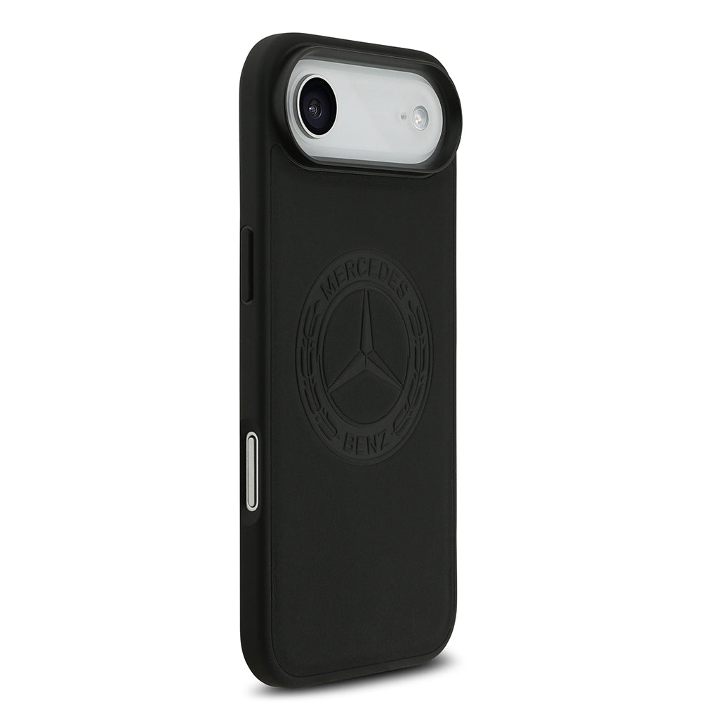 iPhone 17 Air Kılıf Mercedes Benz Orjinal Lisanslı M-safe Şarj Özellikli Hakiki Deri Nostaljik Yıldız Dizayn Kapak