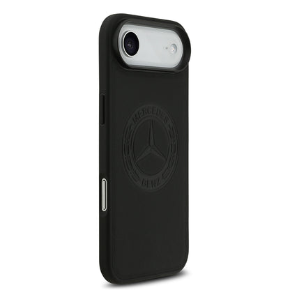 iPhone 17 Air Kılıf Mercedes Benz Orjinal Lisanslı M-safe Şarj Özellikli Hakiki Deri Nostaljik Yıldız Dizayn Kapak