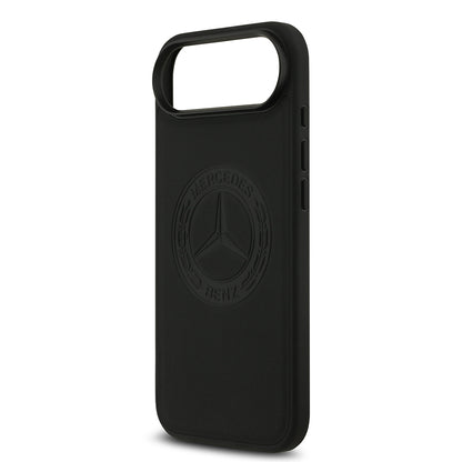 iPhone 17 Air Kılıf Mercedes Benz Orjinal Lisanslı M-safe Şarj Özellikli Hakiki Deri Nostaljik Yıldız Dizayn Kapak