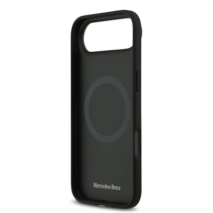 iPhone 17 Air Kılıf Mercedes Benz Orjinal Lisanslı M-safe Şarj Özellikli Hakiki Deri Nostaljik Yıldız Dizayn Kapak
