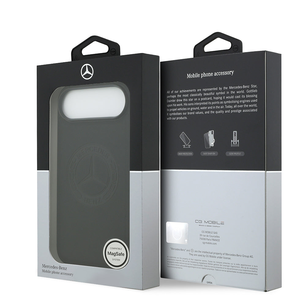iPhone 17 Air Kılıf Mercedes Benz Orjinal Lisanslı M-safe Şarj Özellikli Hakiki Deri Nostaljik Yıldız Dizayn Kapak