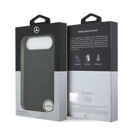 iPhone 17 Air Kılıf Mercedes Benz Orjinal Lisanslı M-safe Şarj Özellikli Hakiki Deri Nostaljik Yıldız Dizayn Kapak