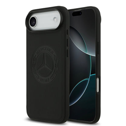 iPhone 17 Air Kılıf Mercedes Benz Orjinal Lisanslı M-safe Şarj Özellikli Hakiki Deri Nostaljik Yıldız Dizayn Kapak