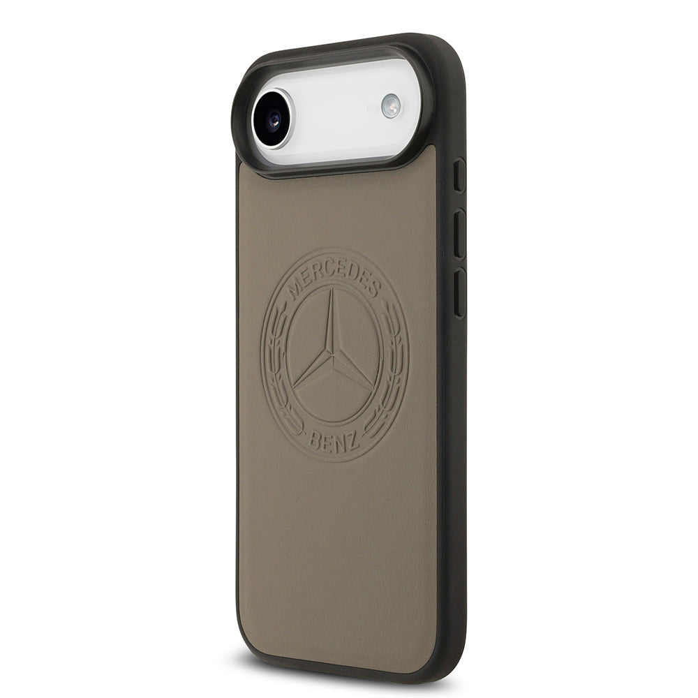 iPhone 17 Air Kılıf Mercedes Benz Orjinal Lisanslı M-safe Şarj Özellikli Hakiki Deri Nostaljik Yıldız Dizayn Kapak