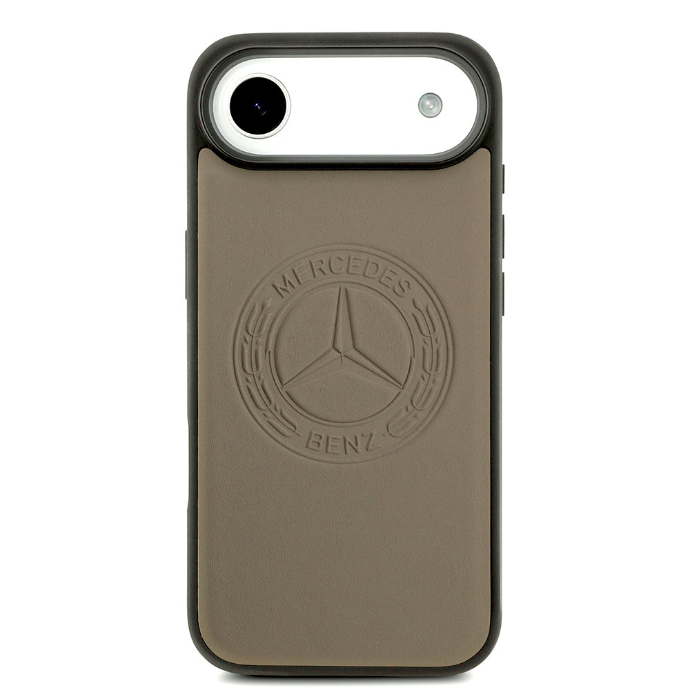 iPhone 17 Air Kılıf Mercedes Benz Orjinal Lisanslı M-safe Şarj Özellikli Hakiki Deri Nostaljik Yıldız Dizayn Kapak