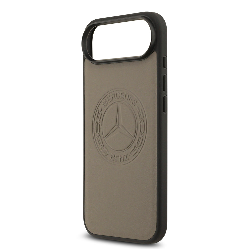 iPhone 17 Air Kılıf Mercedes Benz Orjinal Lisanslı M-safe Şarj Özellikli Hakiki Deri Nostaljik Yıldız Dizayn Kapak