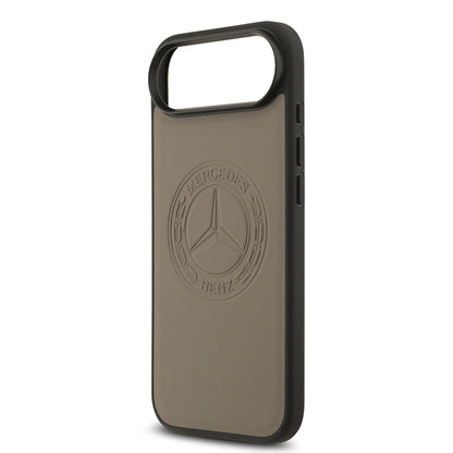 iPhone 17 Air Kılıf Mercedes Benz Orjinal Lisanslı M-safe Şarj Özellikli Hakiki Deri Nostaljik Yıldız Dizayn Kapak