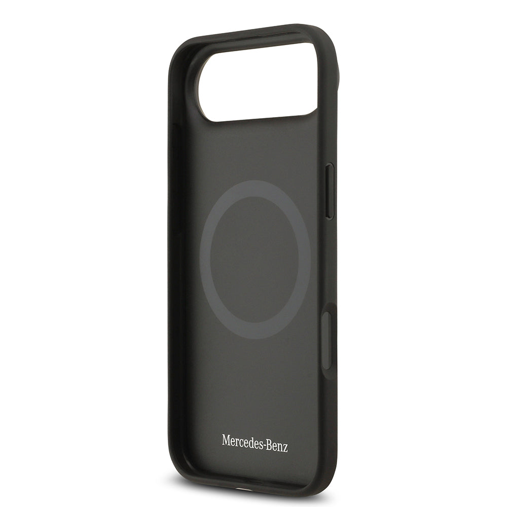 iPhone 17 Air Kılıf Mercedes Benz Orjinal Lisanslı M-safe Şarj Özellikli Hakiki Deri Nostaljik Yıldız Dizayn Kapak